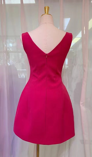 PINK BOWKNOT STRAPPY MINI DRESS