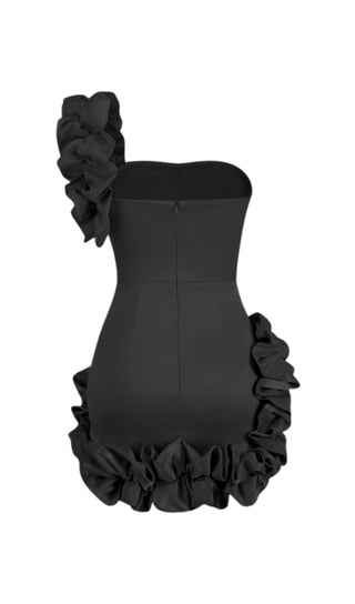 RUFFLED SHEATH MINI DRESS