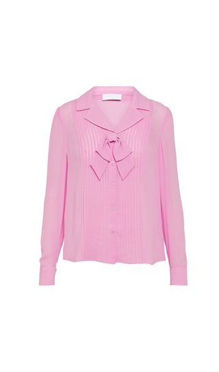 BLOUSE EN MOUSSELINE ROSE 