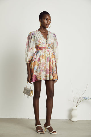 Axelle floral-print mini dress