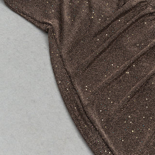 SPLIT THIGH GLITTER MAXI DRESS