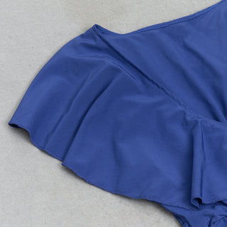 ROBE MIDI WRAP BLEU ROYAL 