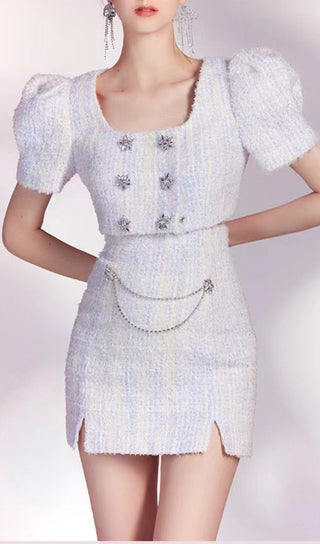 CRYSTAL EMBELLISHED TWO PIECE IN LILAC