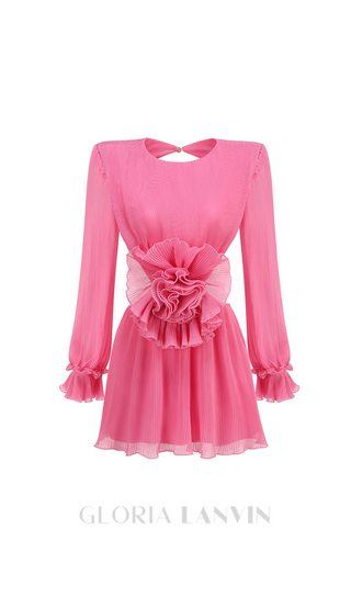 GEMMA CUT OUT FLOWER MINI DRESS IN PINK