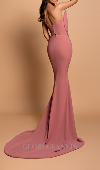 off-shoulder crystal embellished bodycon maxi dress in Iceberry Pink