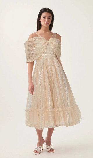 Danielle sequined tulle midi dress