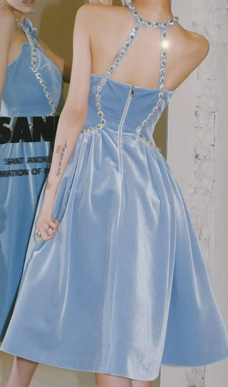 CRYSTAL LIGHT BLUE PRINCESS DRESS