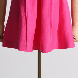 RUFFLED OFF-SHOULDER MINI SILK DRESS IN PINK