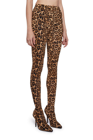 Sagier Leopard Print Pant Boots