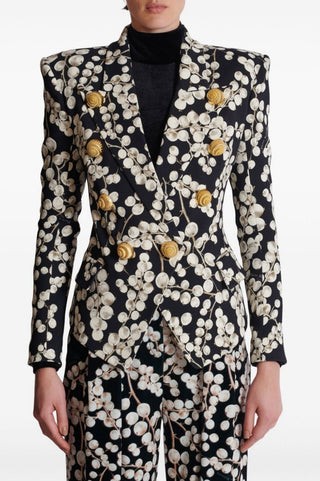 Tripti Printed Buttoned Blazer