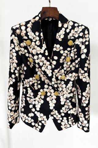 Tripti Printed Buttoned Blazer