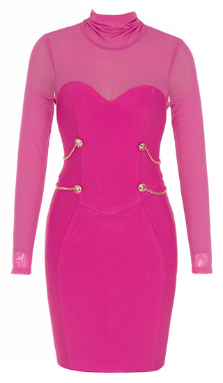 CREW NECK BODYCON BANDAGE MINI DRESS IN WINE DRESS STYLE OF CB 