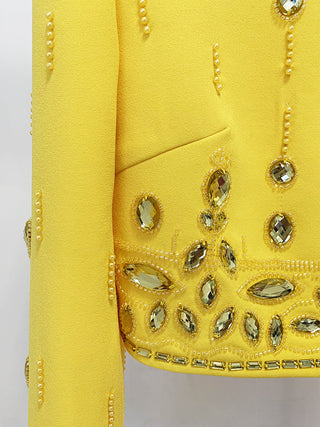 CECELIA YELLOW CRYSTAL EMBELLISHED SET