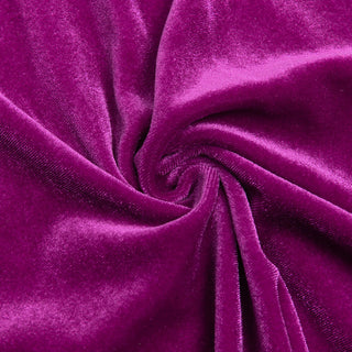 ROBE À QUEUE DE PÊCHE EN VELOURS À MANCHES LOTUS CREUSES 