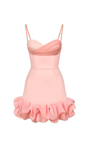 RUFFLED CORSET MINI DRESS DRESS STYLE OF CB 