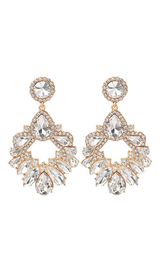 WHITE CRYSTAL CHANDELIER DROP EARRINGS JEWELLERY styleofcb 