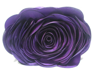 FLOWER SATIN CLUTCH Bags sis label PURPLE 