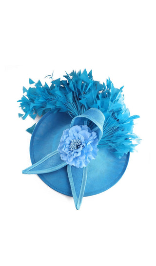 BLUE ELEGANT FEATHER FASCINATORS styleofcb 