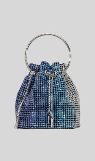 RHINESTONE BUCKET BAG IN BLUE Bags sis label 