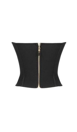 STRAPLESS CORSET CROPPED TOP IN BLACK Dresses styleofcb 