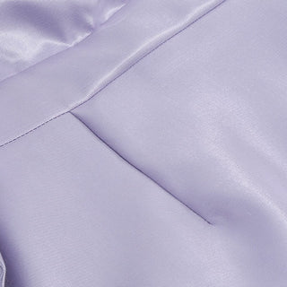 SATIN PUFF SLEEVE MINI DRESS IN LIGHT PURPLE styleofcb 