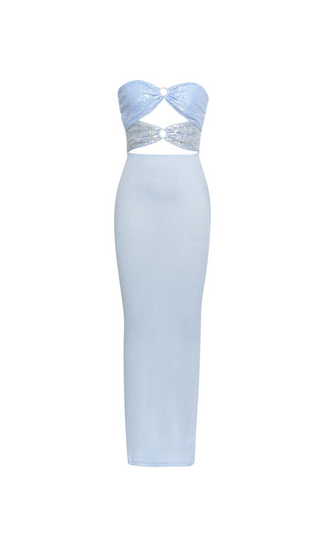 ROBE MAXI BODYCON TUBE DÉTAIL DÉCOUPÉE 