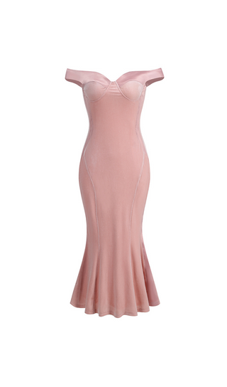 ROBE MIDI EN SATIN POLYESTER SPANDEX