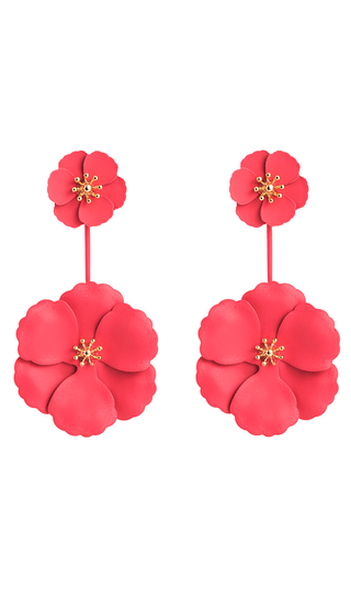 BOHEMIAN ALLOY FLOWER LONG EARRINGS