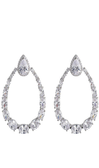 DROP-SHAPED ZIRCON EARRINGS