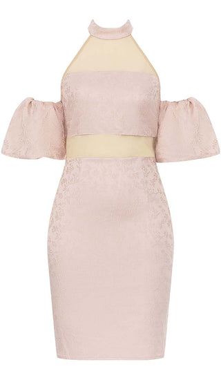 HALTER PUFF MINI DRESS IN PINK DRESS STYLE OF CB 