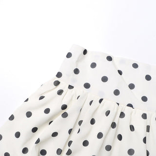 ENSEMBLE JUPE À POIS BLANC