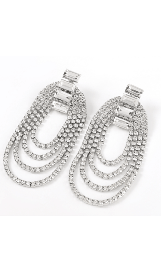 Oval tassel earrings styleofcb SILVER 