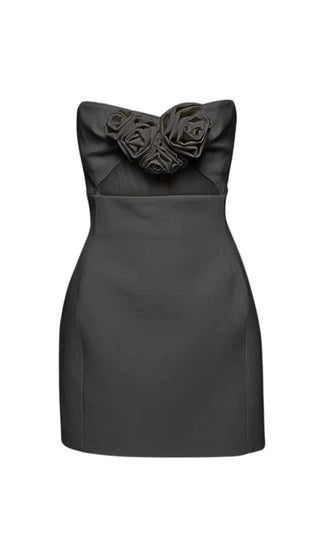 STRAPLESS CUTOUT MINI DRESS IN BLACK Dresses styleofcb 