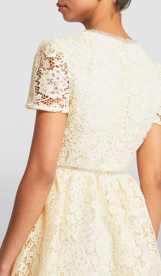 LACE BOW MINI DRESS IN WHITE DRESS oh cici 