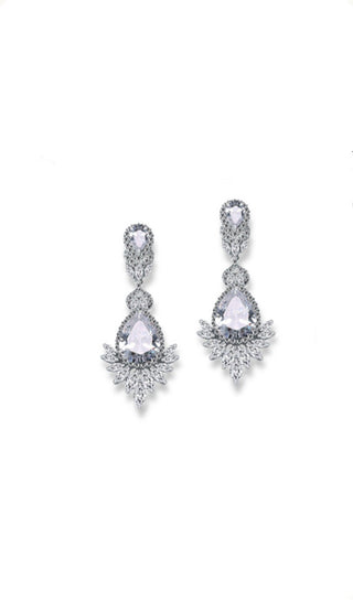 TEMPERAMENT DROP-SHAPED ZIRCON EARRINGS