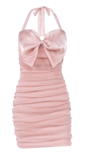 HALTER WAIST-TIGHTENING CORSET DRESS IN PINK DRESS styleofcb 